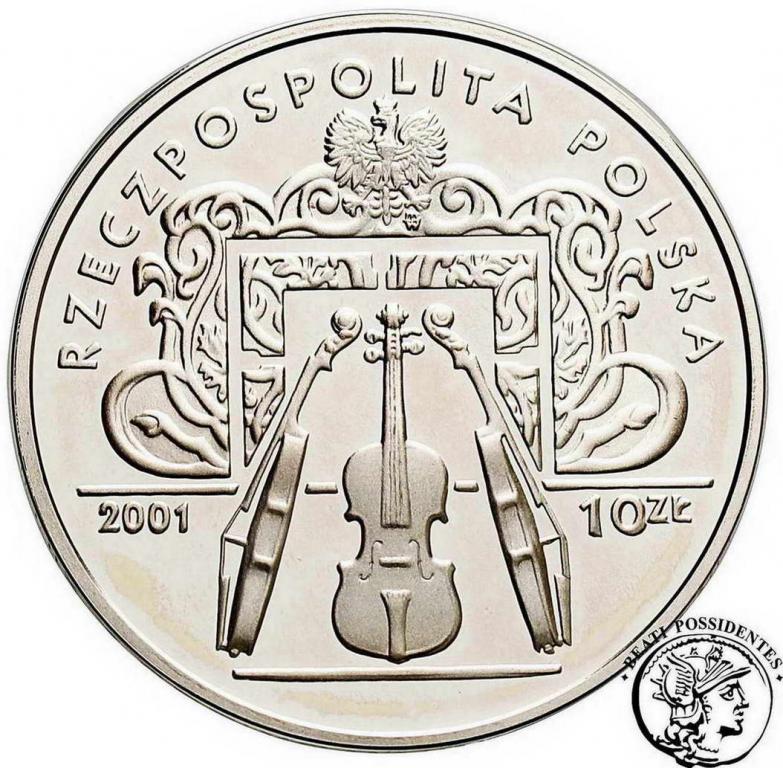 Polska III RP 10 złotych Wieniawski 2001 st.L