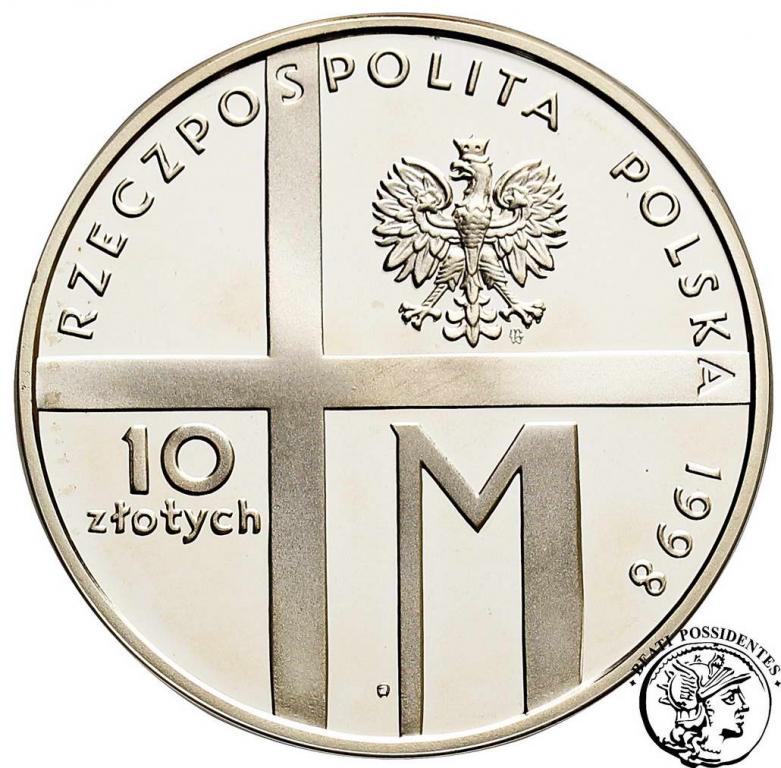 10 złotych 1998 JP II 20 lat Pontyfikatu st.L