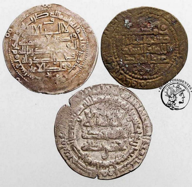 Islam monety srebrne lot 3 szt. st.3/4