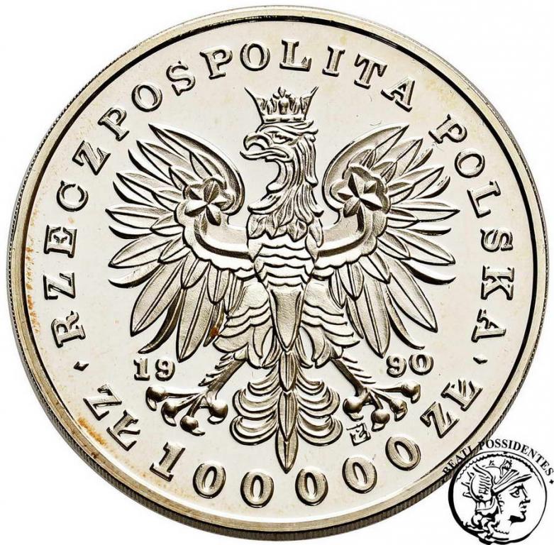 100 000 złotych 1990 Piłsudski Mały Tryptyk st.L