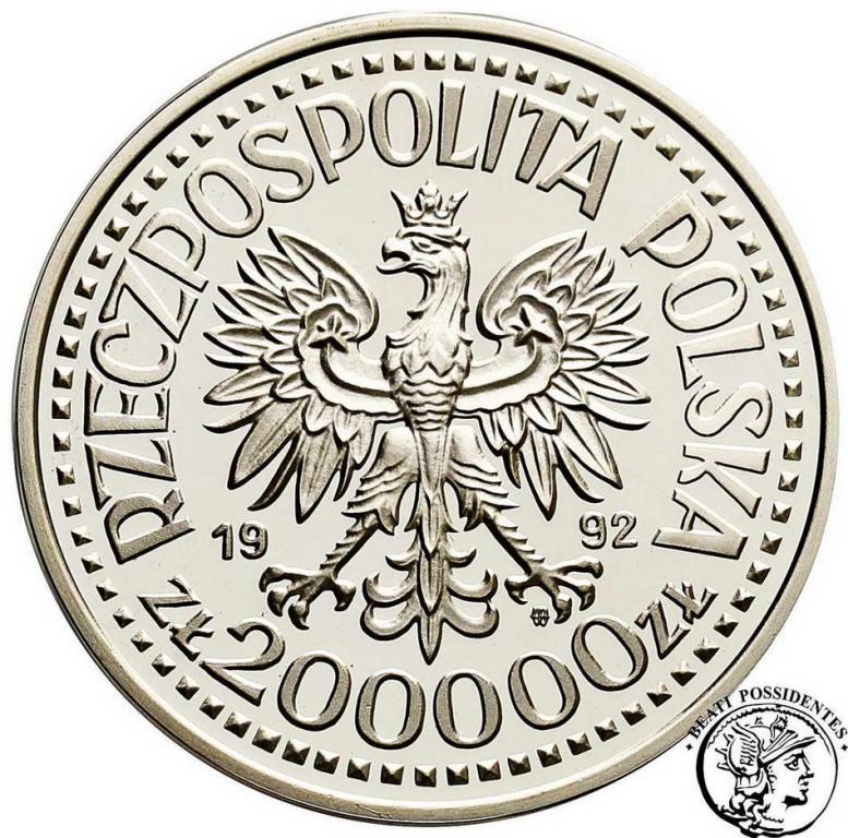 00 000 złotych 1992 Warneńczyk popiersie st.L