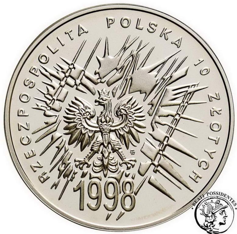 III RP 10 złotych 1998 Niepodległość st.L