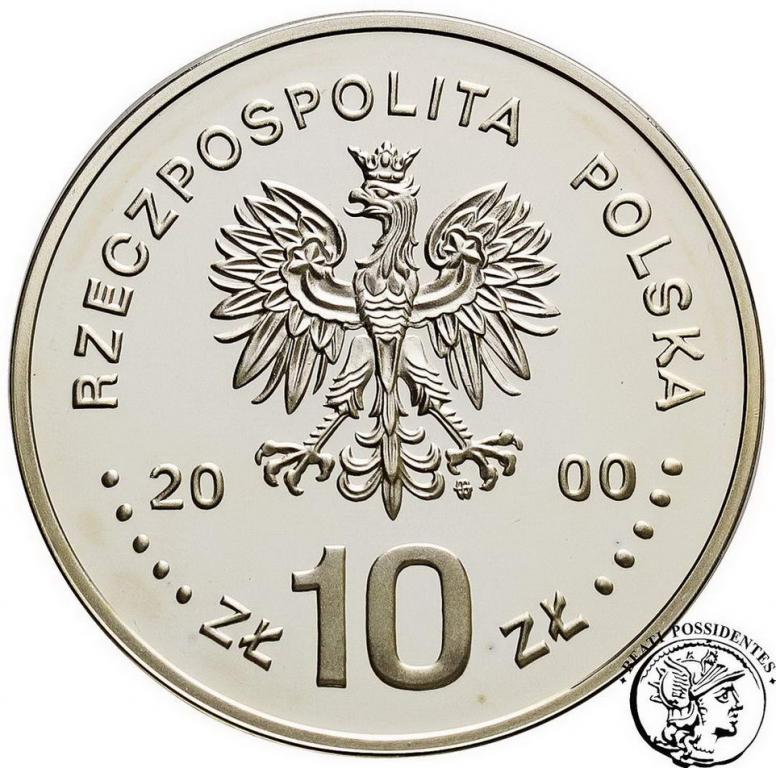 10 złotych 2000 Jan II Kazimierz popiersie st.L