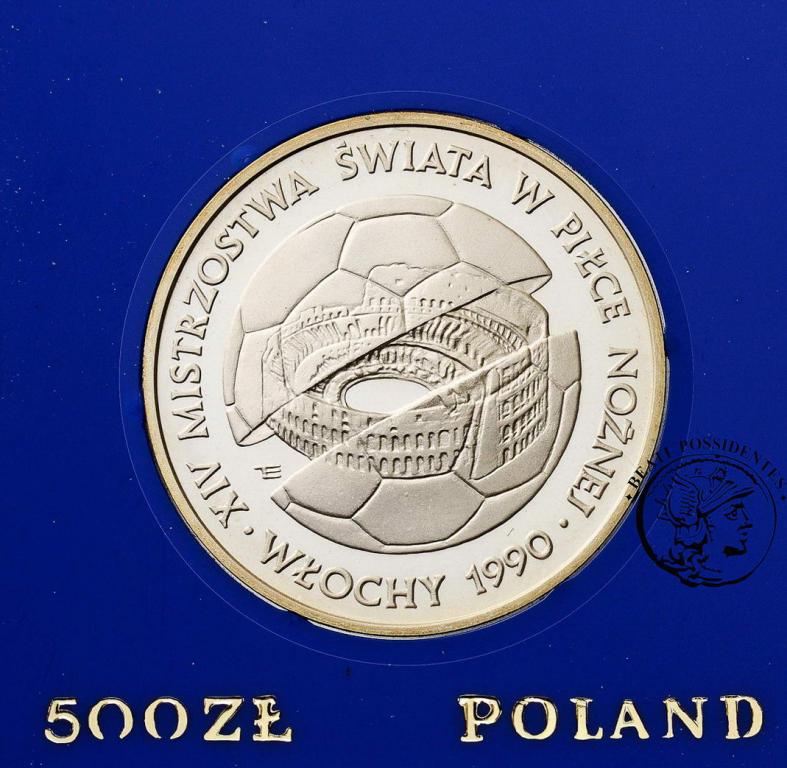 Polska PRL 500 złotych 1988 MŚ Włochy 1990 st.L