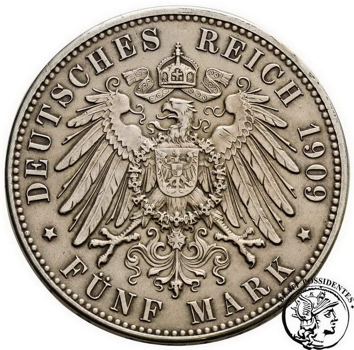 Niemcy Sachsen-Meiningen 5 Marek 1909 D st. 3