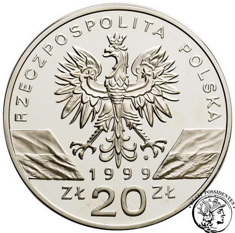 Polska III RP 20 złotych 1999 Wilki st.L-