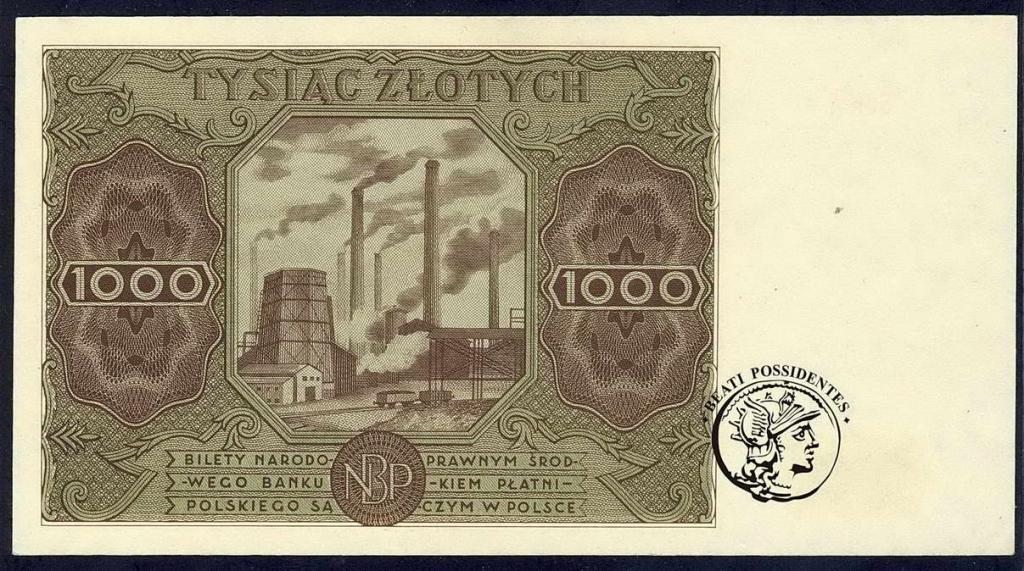 Polska 1000 złotych 1947 seria A st. 1-