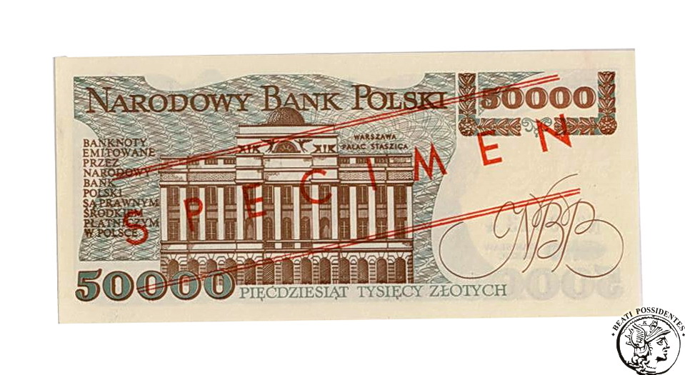 Polska 50 000 złotych 1989 WZÓR st.1