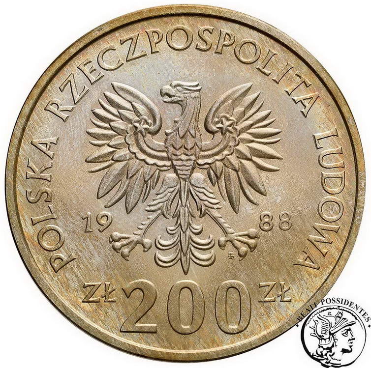 PRÓBA CuNi 200 złotych 1988 Włochy MŚ st.L