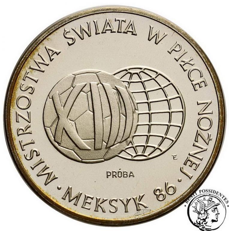 PRL PRÓBA Ag Srebro 1000 zł 1986 MŚ Meksyk st. L