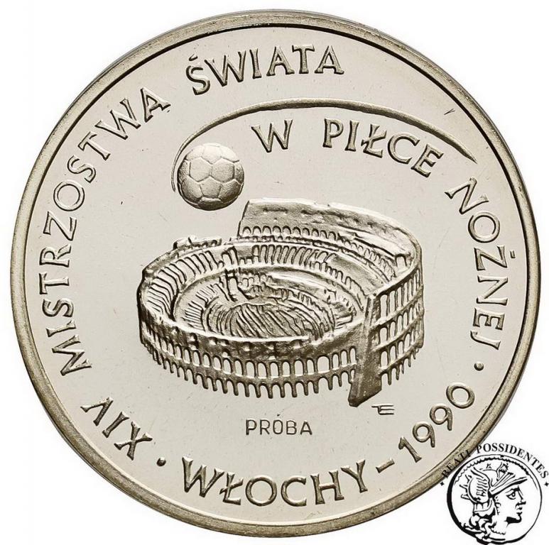 PRL PRÓBA Ag Srebro 1000 zł 1988 MŚ Włochy st.L