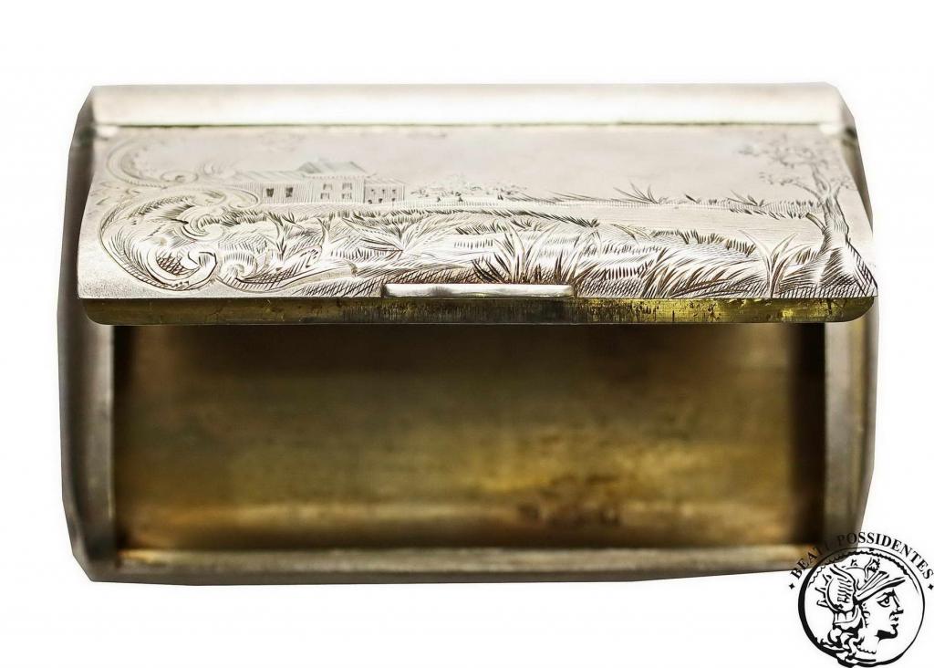 Rosja Pudełko na cygara 1896 Moskwa srebro 84