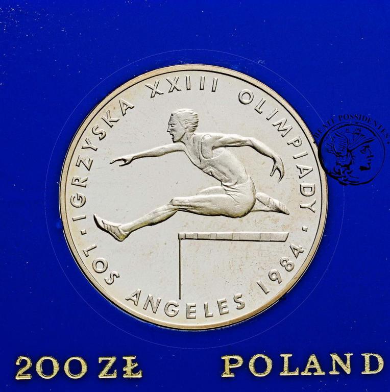 Polska PRL 200 złotych 1984 Oly Los Angeles st.L-