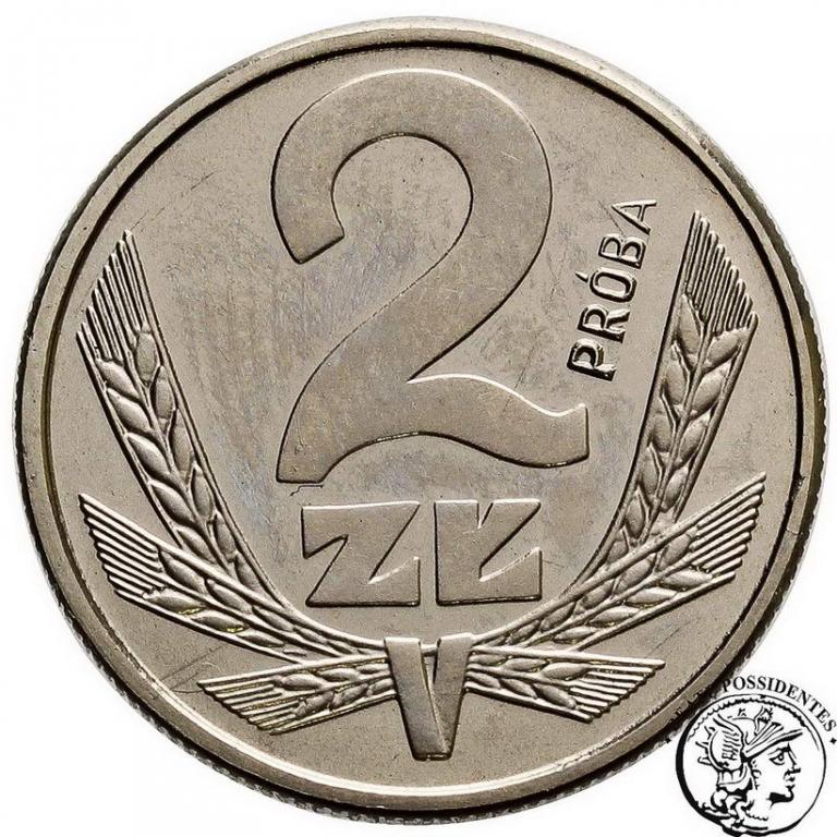 Polska PRL PRÓBA Nikiel 2 złote 1979 st.1