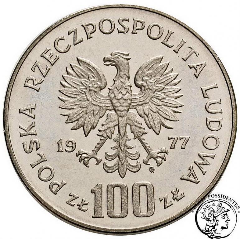 Polska PRL PRÓBA Nikiel 100 zł 1977 Reymont st. L