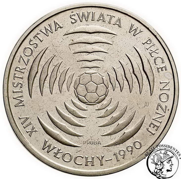 PRÓBA Nikiel 200 złotych 1988 FIFA Włochy st.L/L-
