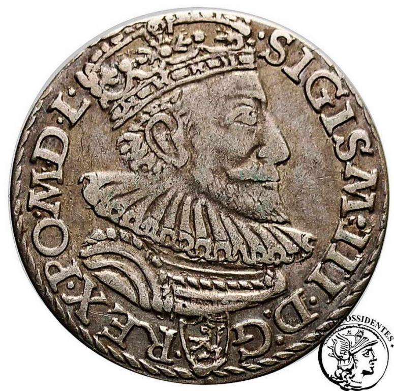 Polska Zygmunt III Waza trojak 1593 Malbork st.3