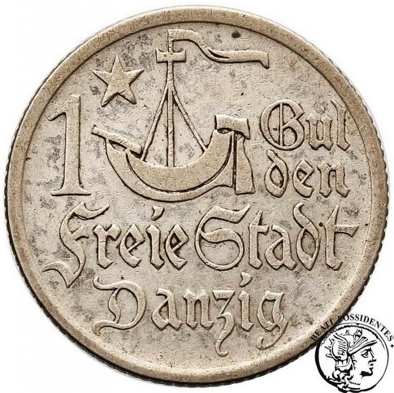 Polska W M Gdańsk 1 Gulden 1923 st. 3+