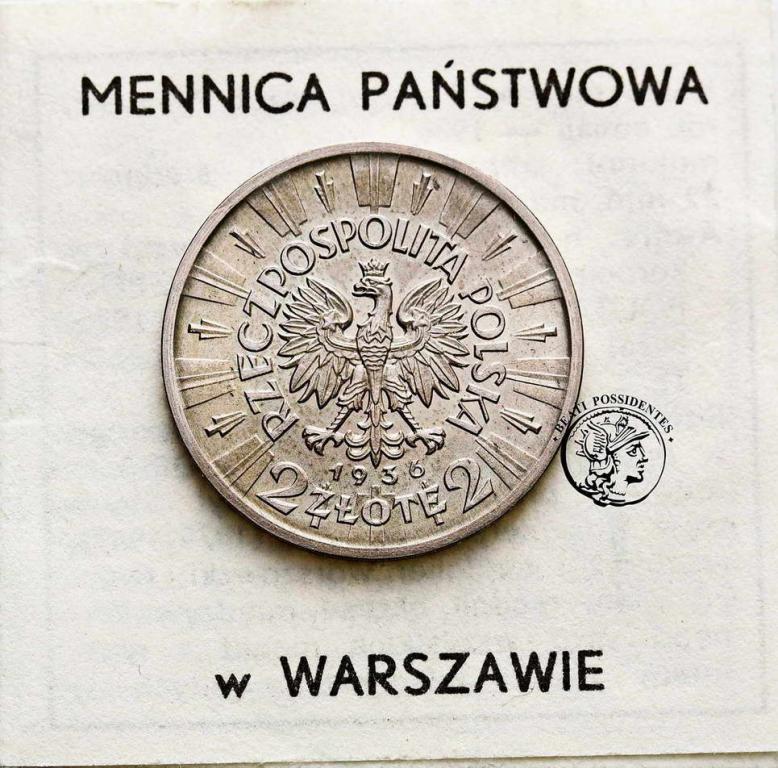 Polska KOPIA 2 złote 1936 Piłsudski st.1