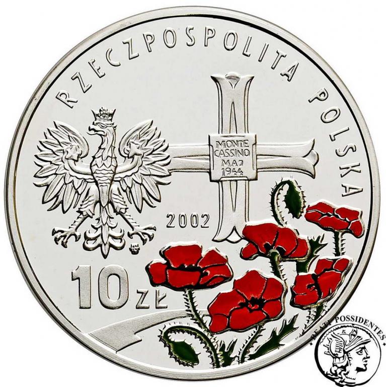 Polska III RP 10 złotych 2002 gen. Anders st. L