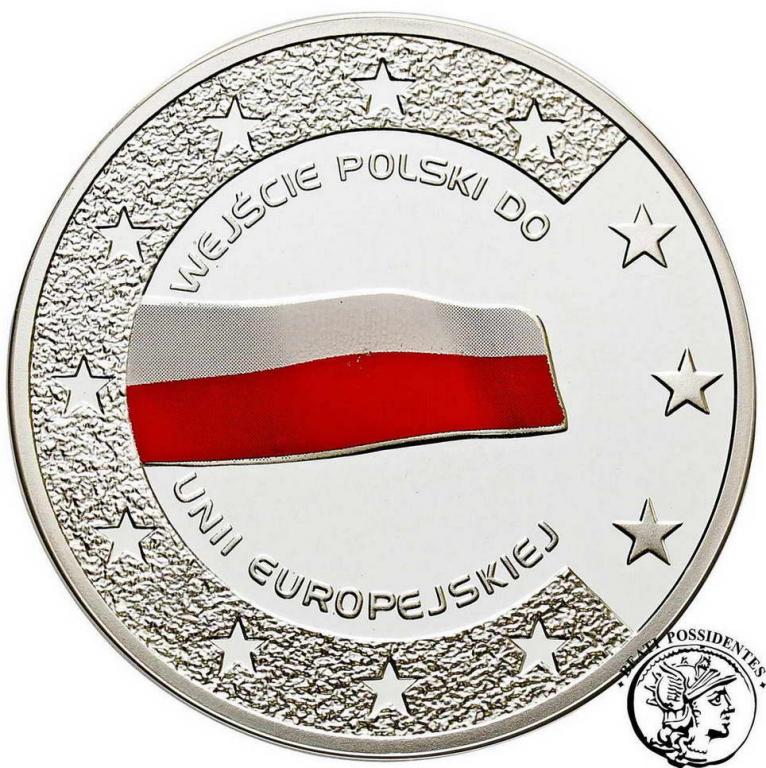 Wejście Polski do Unii Europejskiej medal srebro