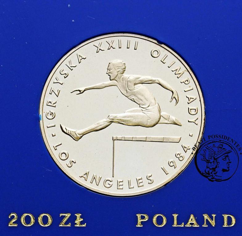 Polska PRL 200 złotych 1984 Oly Los Angeles st.L