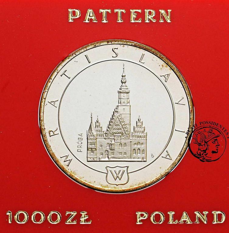 PRL PRÓBA Ag 1000 złotych 1987 Vratislavia st.L