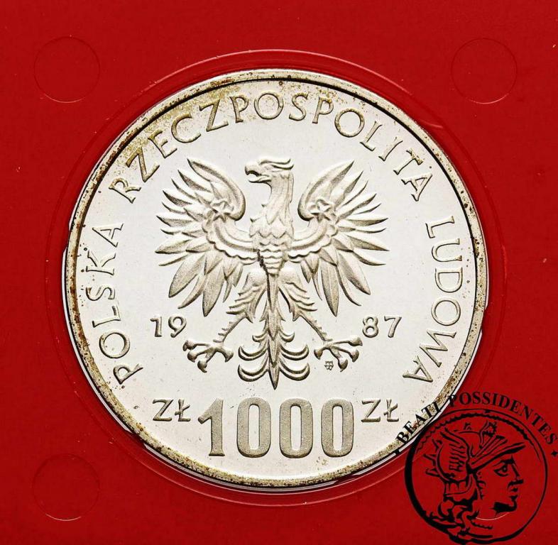 PRL PRÓBA Ag 1000 złotych 1987 Vratislavia st.L