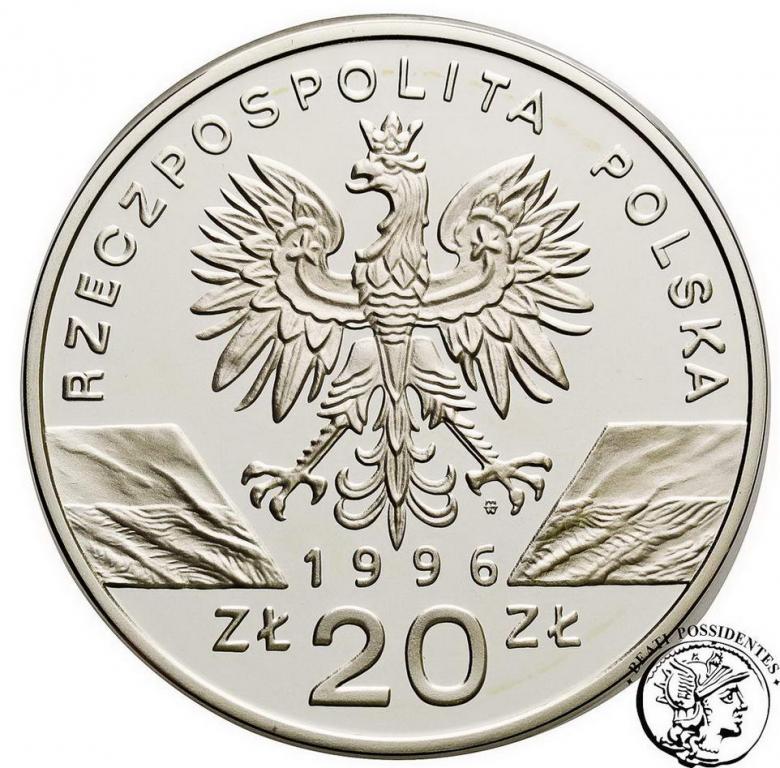 Polska III RP 20 złotych 1996 Jeże st.L-