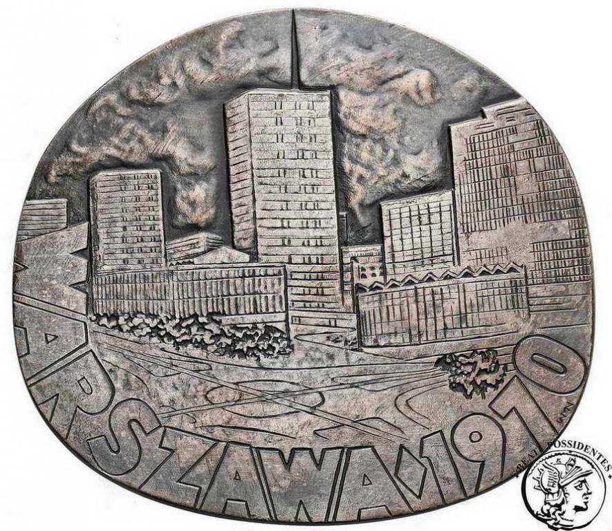 Polska medal Warszawa 1970 brąz srebrzony st.1