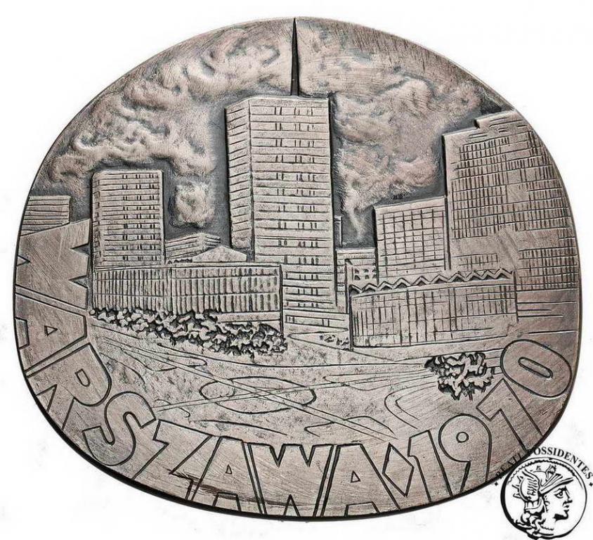 Polska medal Warszawa 1970 brąz srebrzony st.1