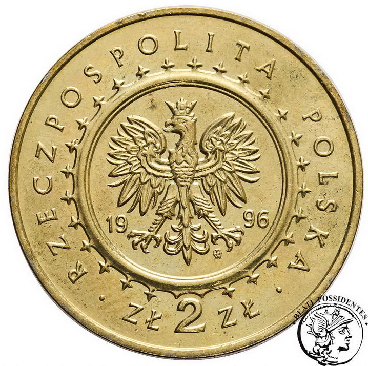 Polska III RP 2 złote 1996 Lidzbark Warmiński st1-