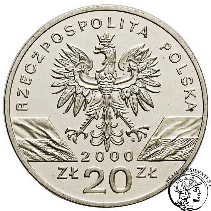 Polska III RP 20 złotych 2000 Dudek st.L-