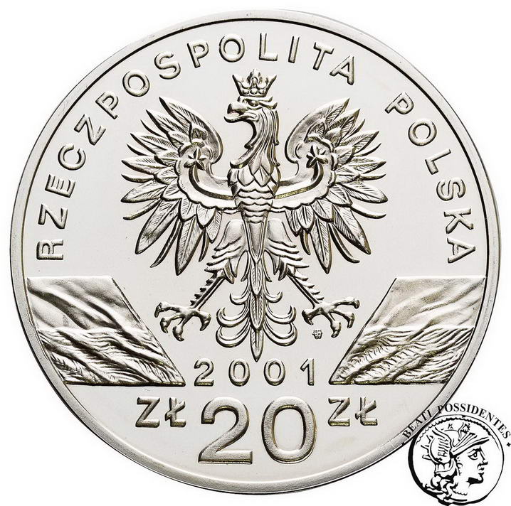 Polska III RP 20 złotych 2001 Paź Królowej st.L-