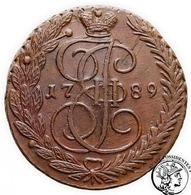 Rosja 5 kopiejek 1789 EM Katarzyna II st. 1-