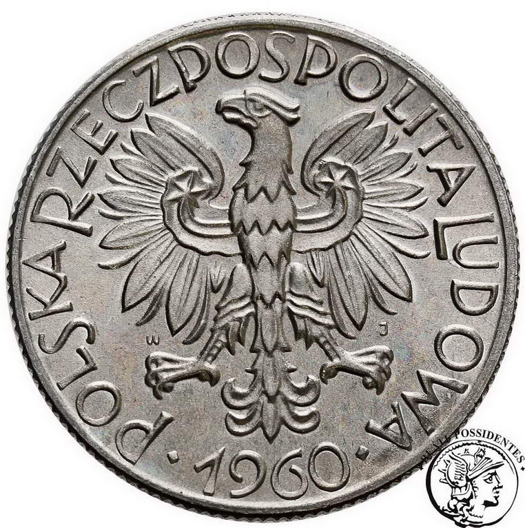 Polska PRL 5 złotych 1960 Rybak st. 1