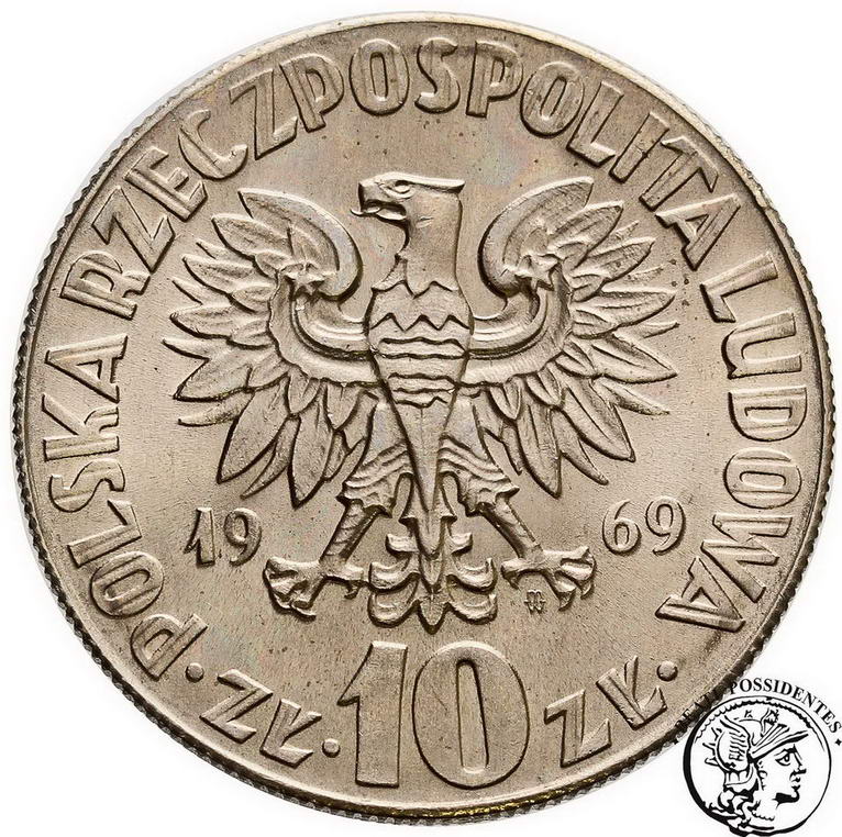 PRL 10 złotych 1969 Kopernik st.1