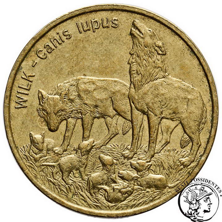 Polska III RP 2 złote 1999 Wilk st.1-
