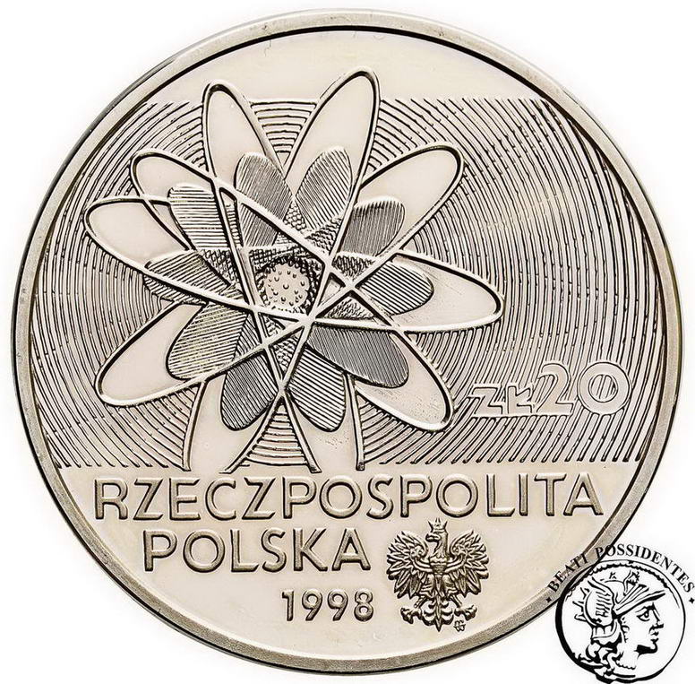 Polska III RP 20 złotych 1998 Polon i Rad st.L-