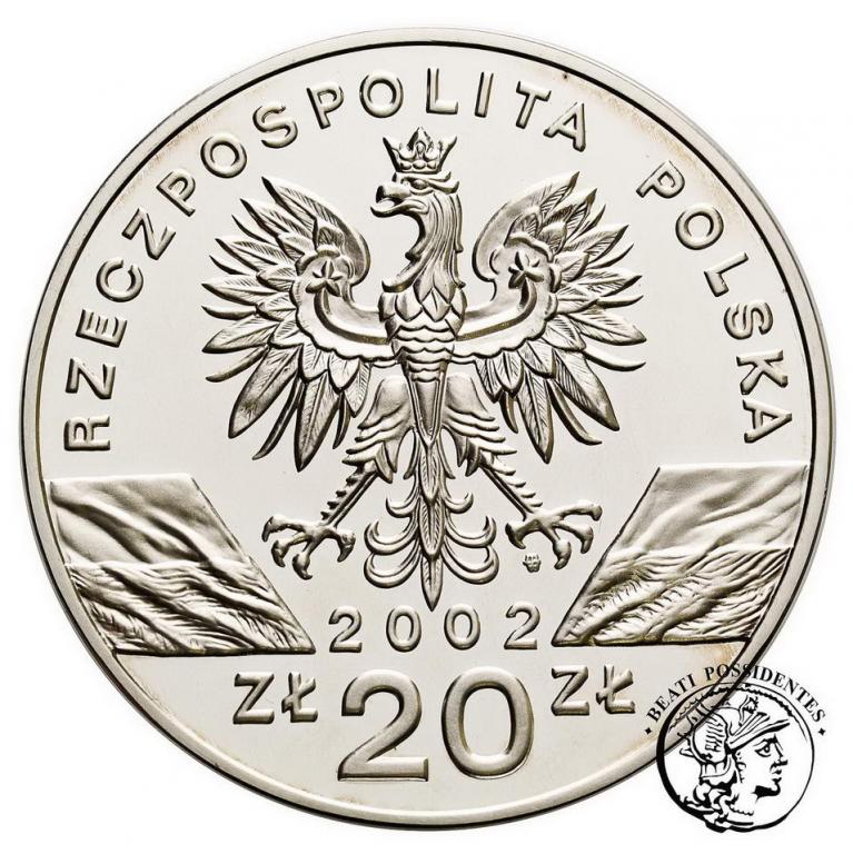 Polska III RP 20 złotych 2002 Żółw błotny st.L-
