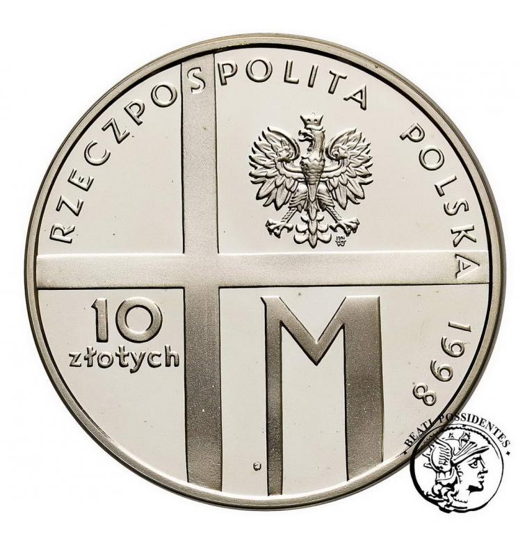 10 złotych 1998 JP II 20-lecie Pontyfikatu st.L