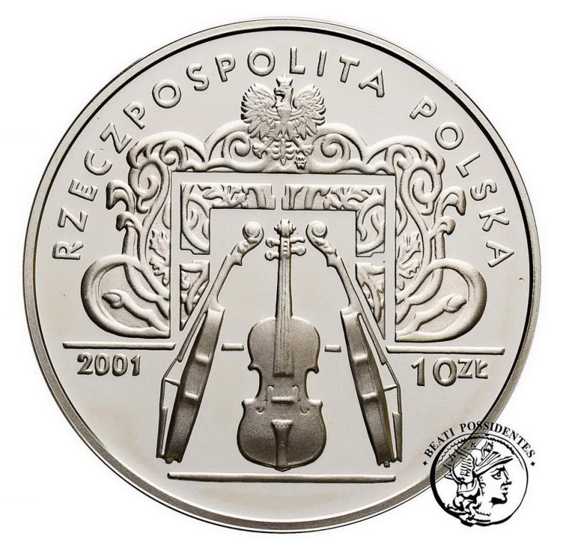 Polska III RP 10 złotych Wieniawski 2001 st.L