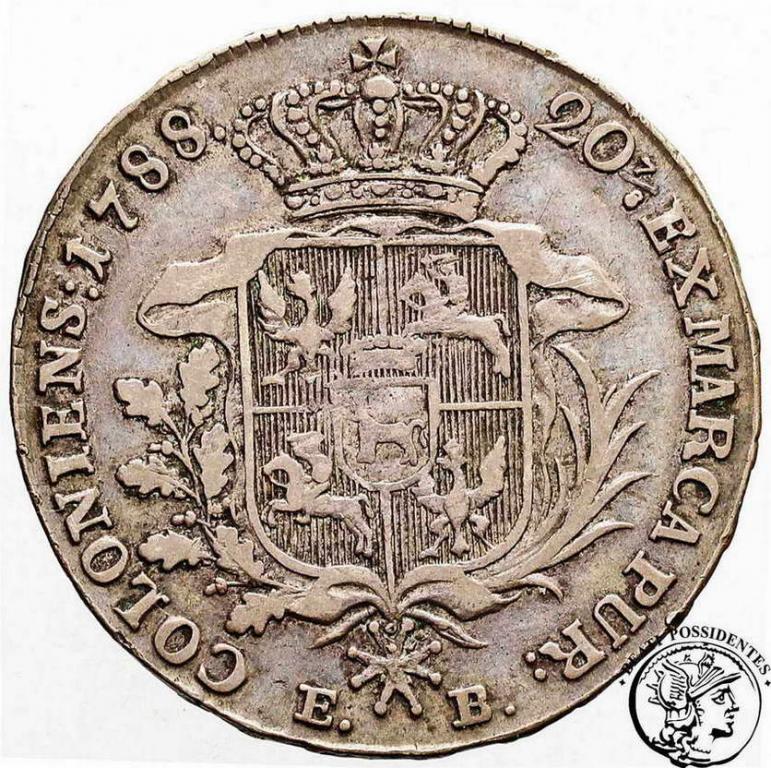 Polska St.A. Poniatowski półtalar 1788 st.3+