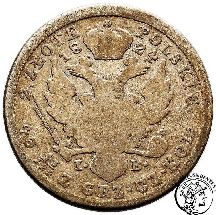Polska 2 złote 1824 IB Aleksander I st.4