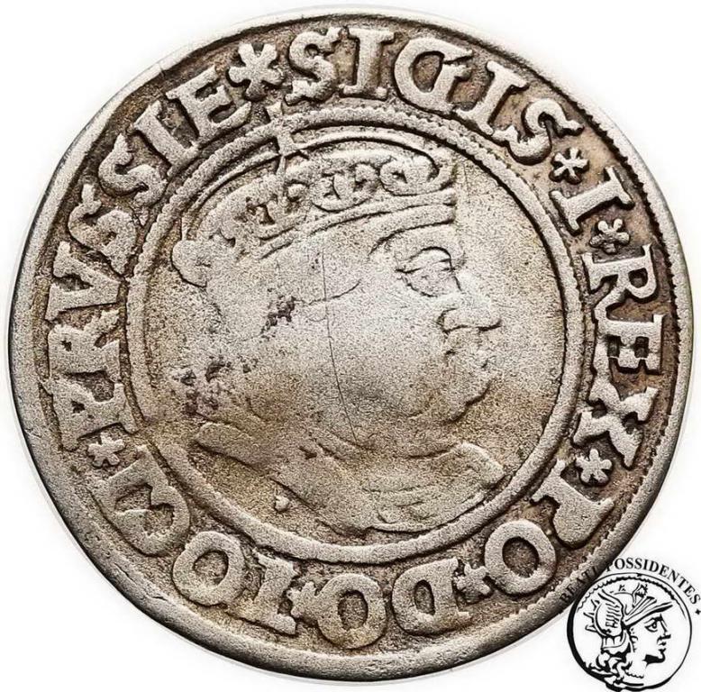 Polska Zygmunt I Stary grosz 1535 Toruń st. 3