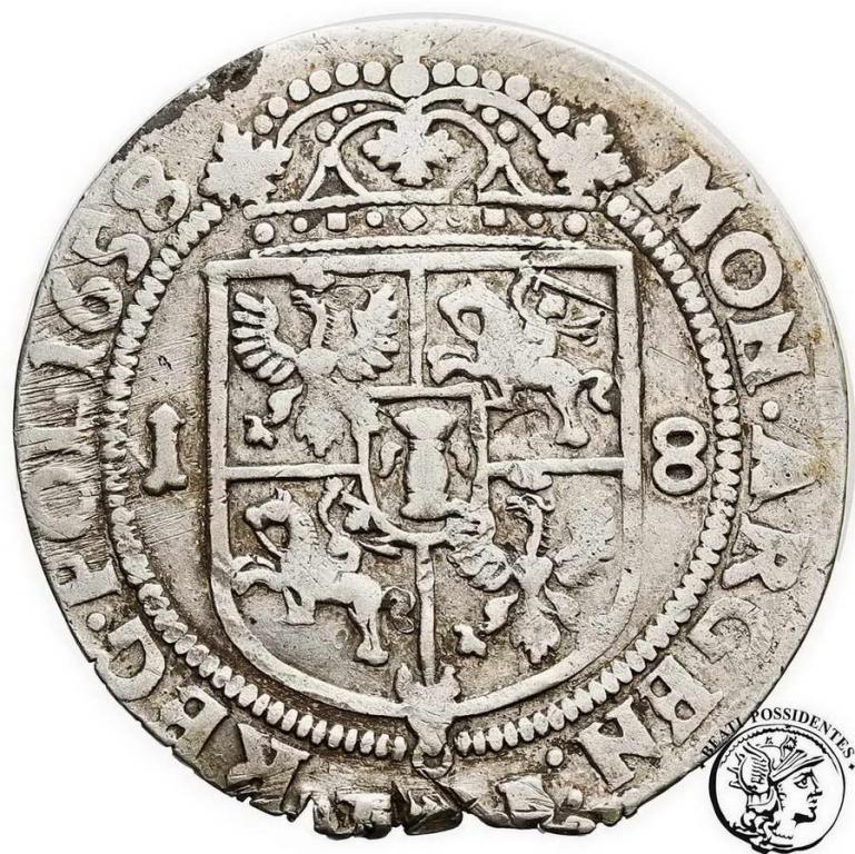 Polska Jan Kazimierz ort 1658 Kraków st. 3-