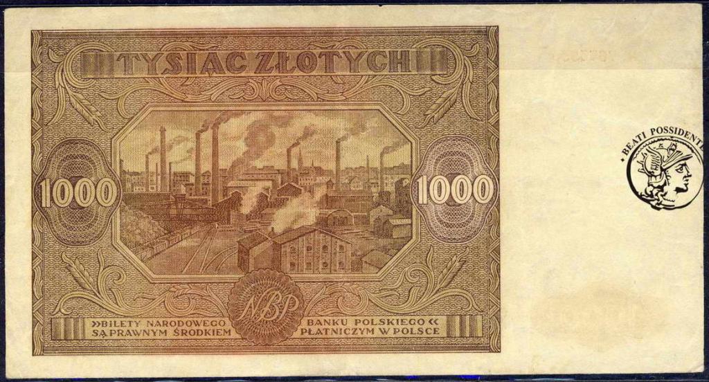 Polska 1000 złotych 1946 seria N st.3+