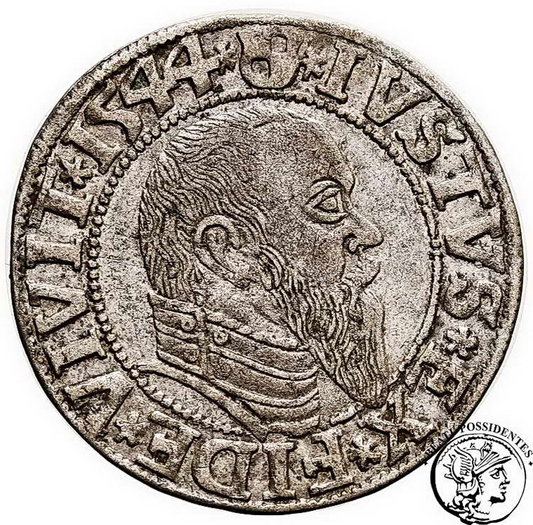 Polska Prusy Książęce grosz 1544 Królewiec st. 3+