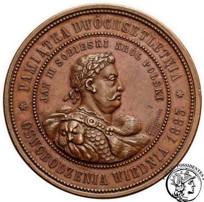 Polska medal 1883 Jan Sobieski pod Wiedniem st.2-