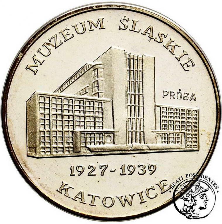 PRÓBA Srebro Ag 1000 zł 1987 Muzeum Śląskie st.L-